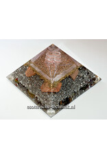 Orgone Orgonite piramide Seleniet, Roze Maansteen en Shungite