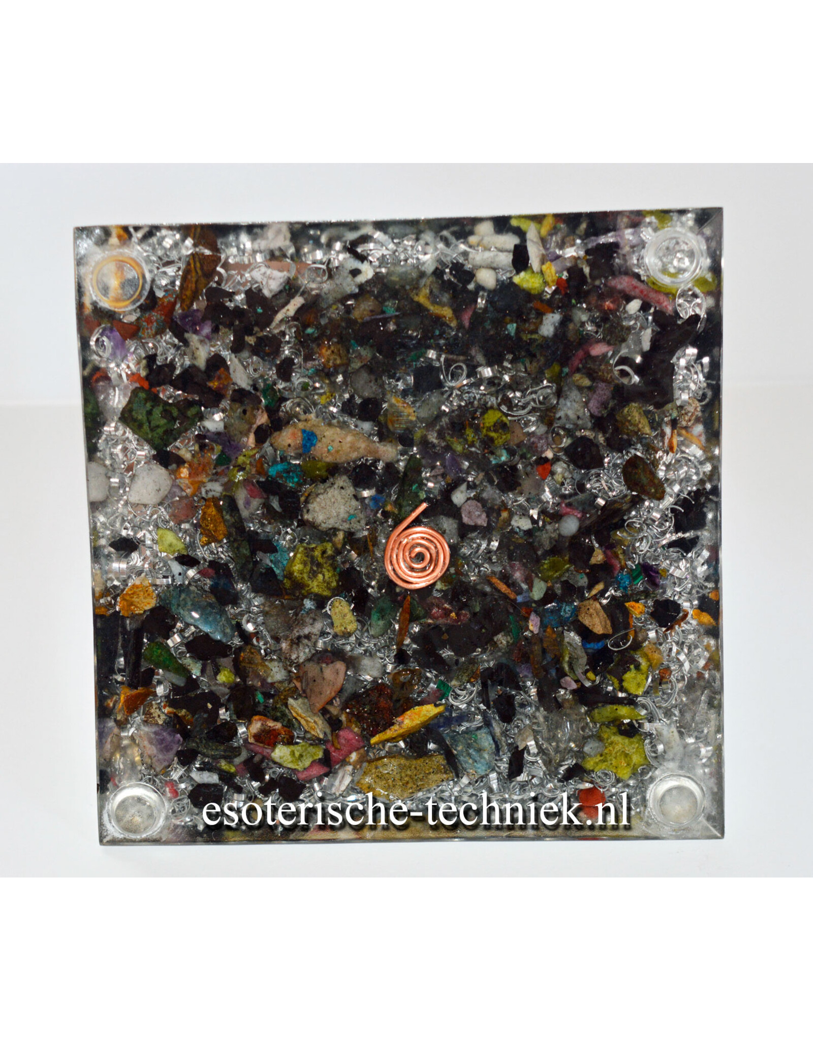 Orgone Orgonite piramide Seleniet, Roze Maansteen en Shungite
