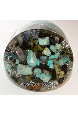 Orgone Orgonite cone met Chrysocolla, Golden Healer en Shungite