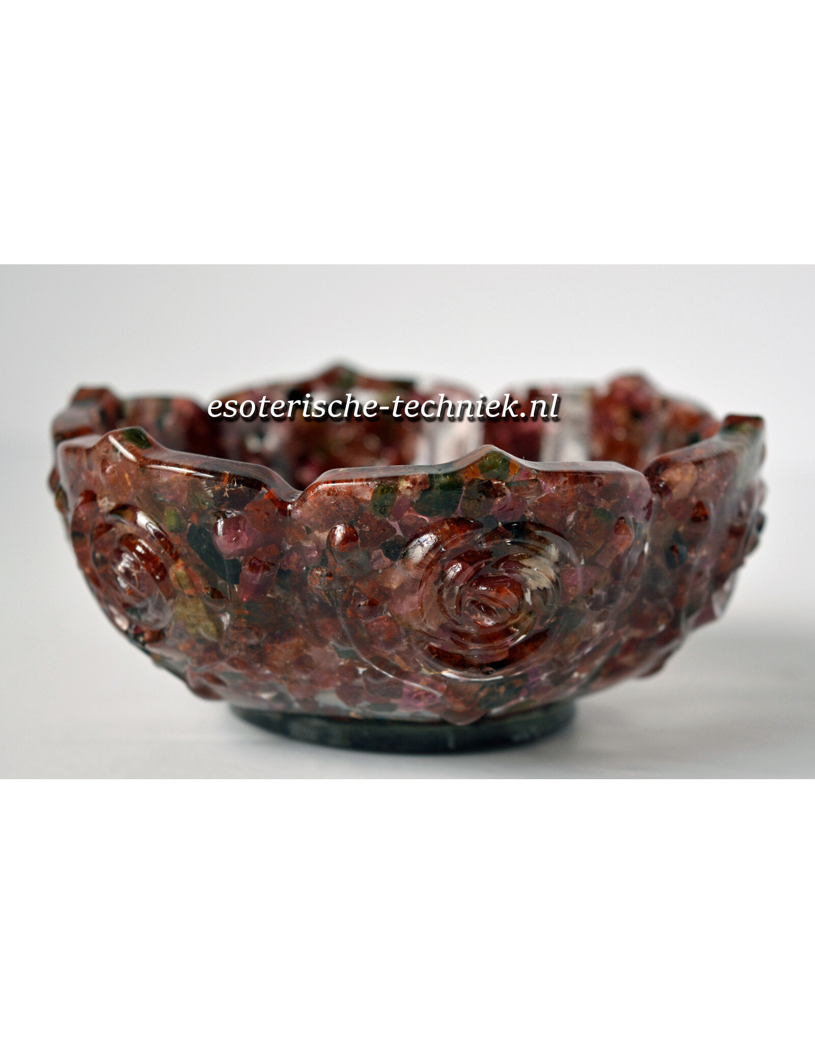 Orgone Orgonite Lotus schaaltje  Shungite met Bergkristal en Shungite