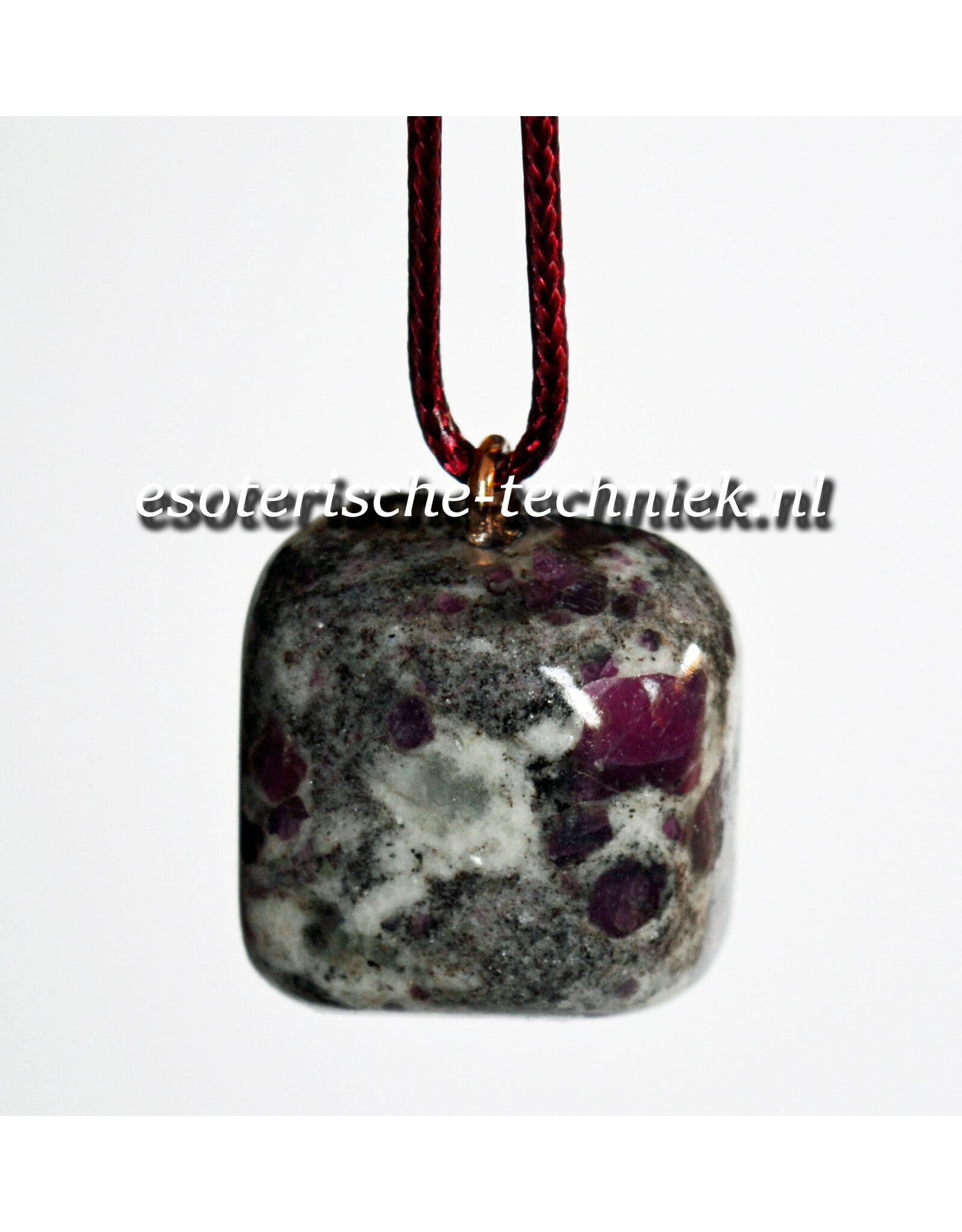 Orgonite Pendant Ruby in Cordierite | Heart, Insight & Balance