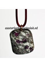 Orgonite Pendant Ruby in Cordierite | Heart, Insight & Balance