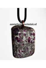 Orgonite Robijn in Cordieriet  hanger