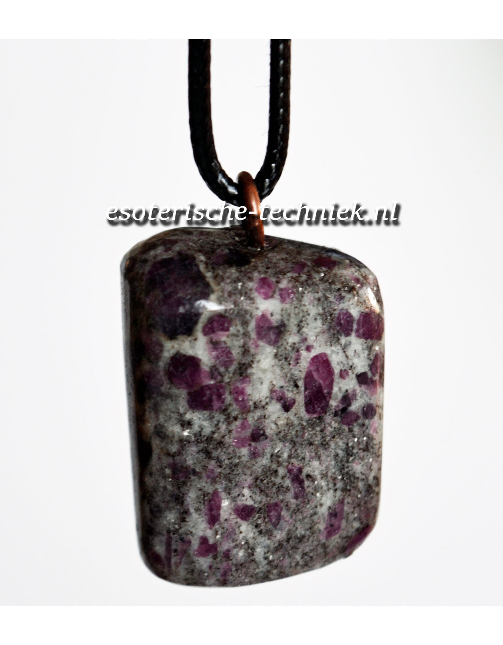 Orgonite Pendant Ruby in Cordierite | Heart, Insight & Balance