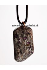 Orgonite Pendant Ruby in Cordierite | Heart, Insight & Balance