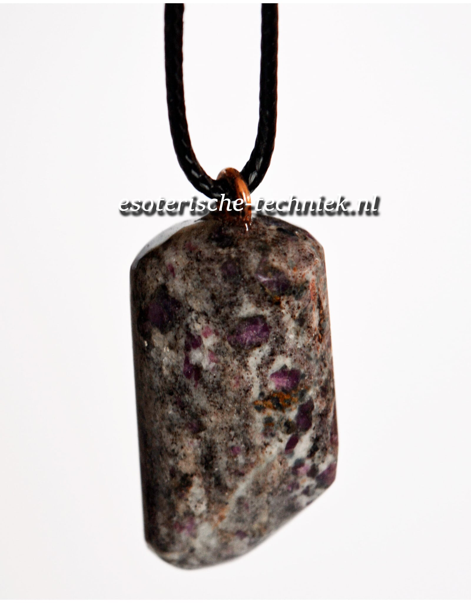 Orgonite Pendant Ruby in Cordierite | Heart, Insight & Balance