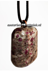 Orgonite Robijn in Cordieriet  hanger
