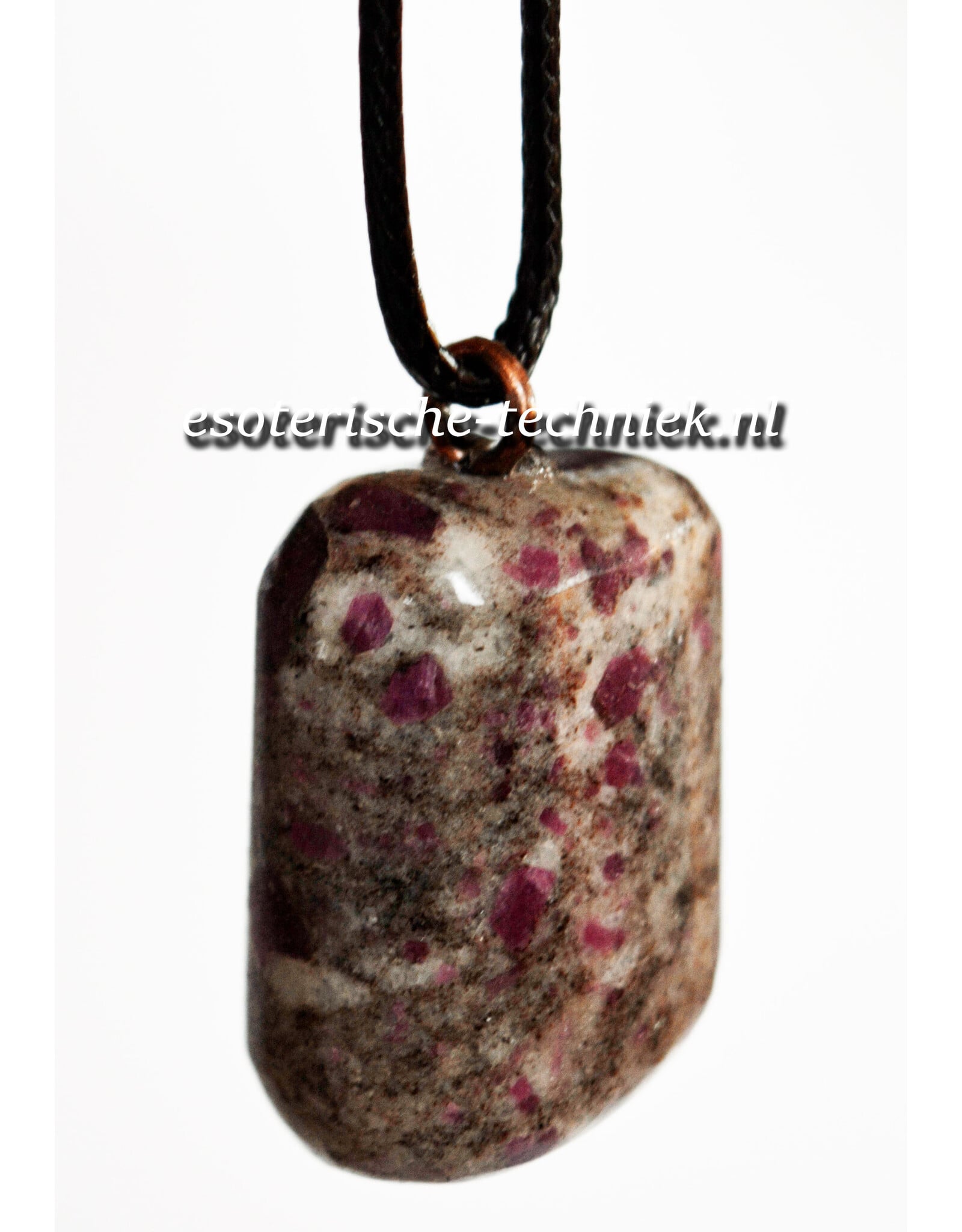 Orgonite Pendant Ruby in Cordierite | Heart, Insight & Balance