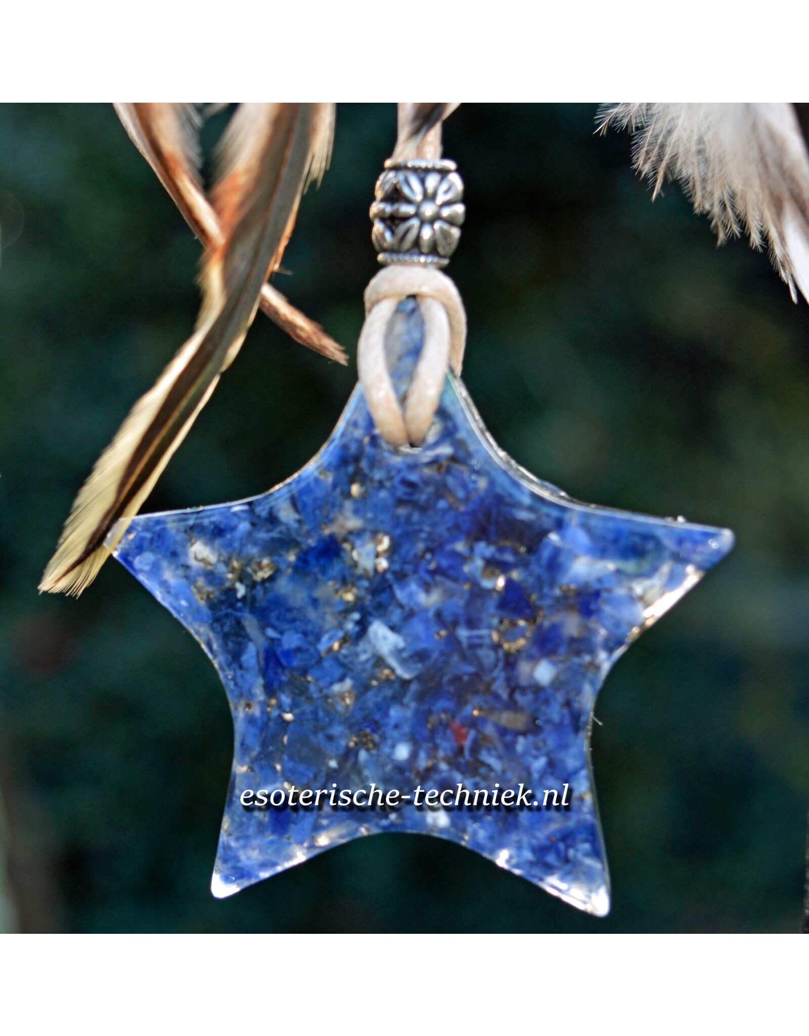 Orgonite dromenvanger met Sodaliet, Chrysocolla en Shungite
