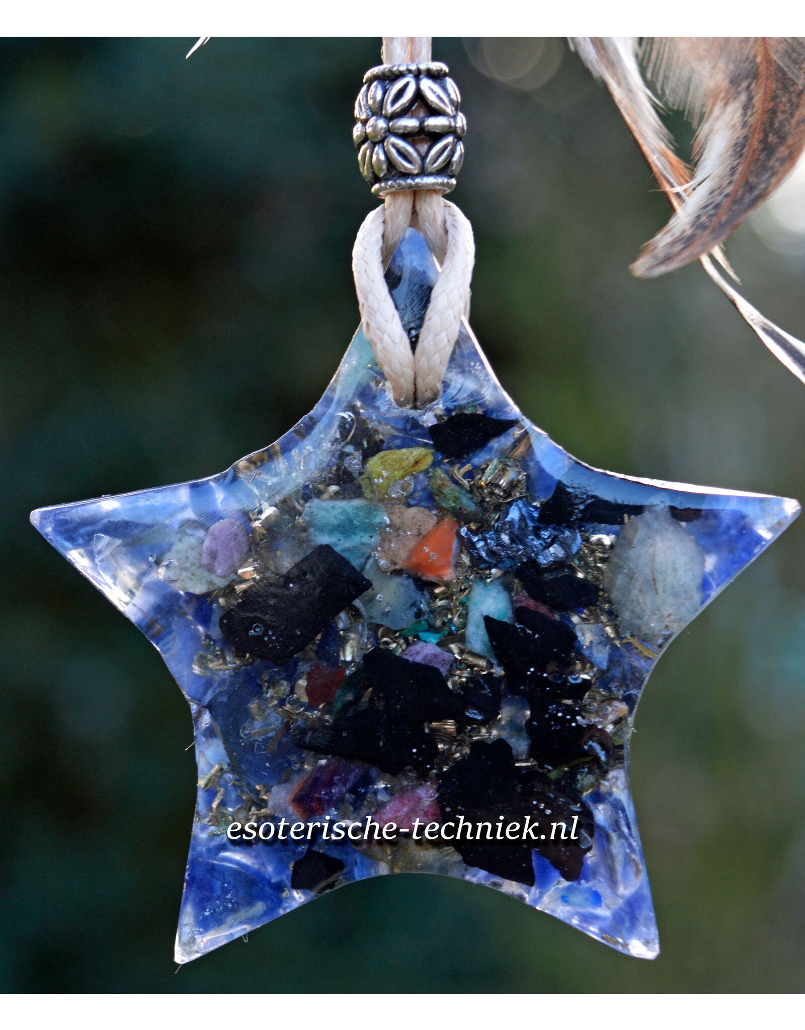 Orgonite dromenvanger met Sodaliet, Chrysocolla en Shungite