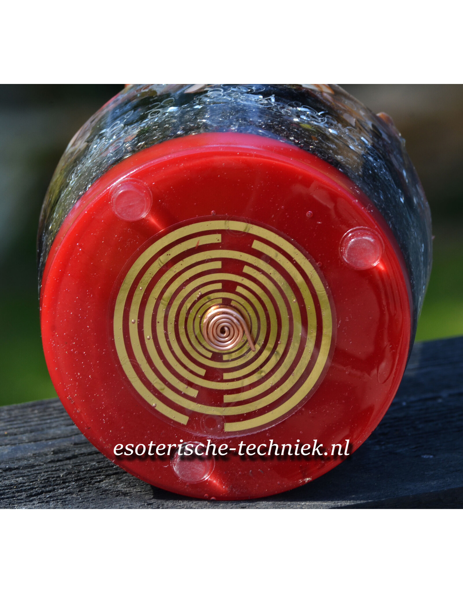 Orgone Chembuster met Polychroom Jaspis, Granaat, Mookaiet en Shungite