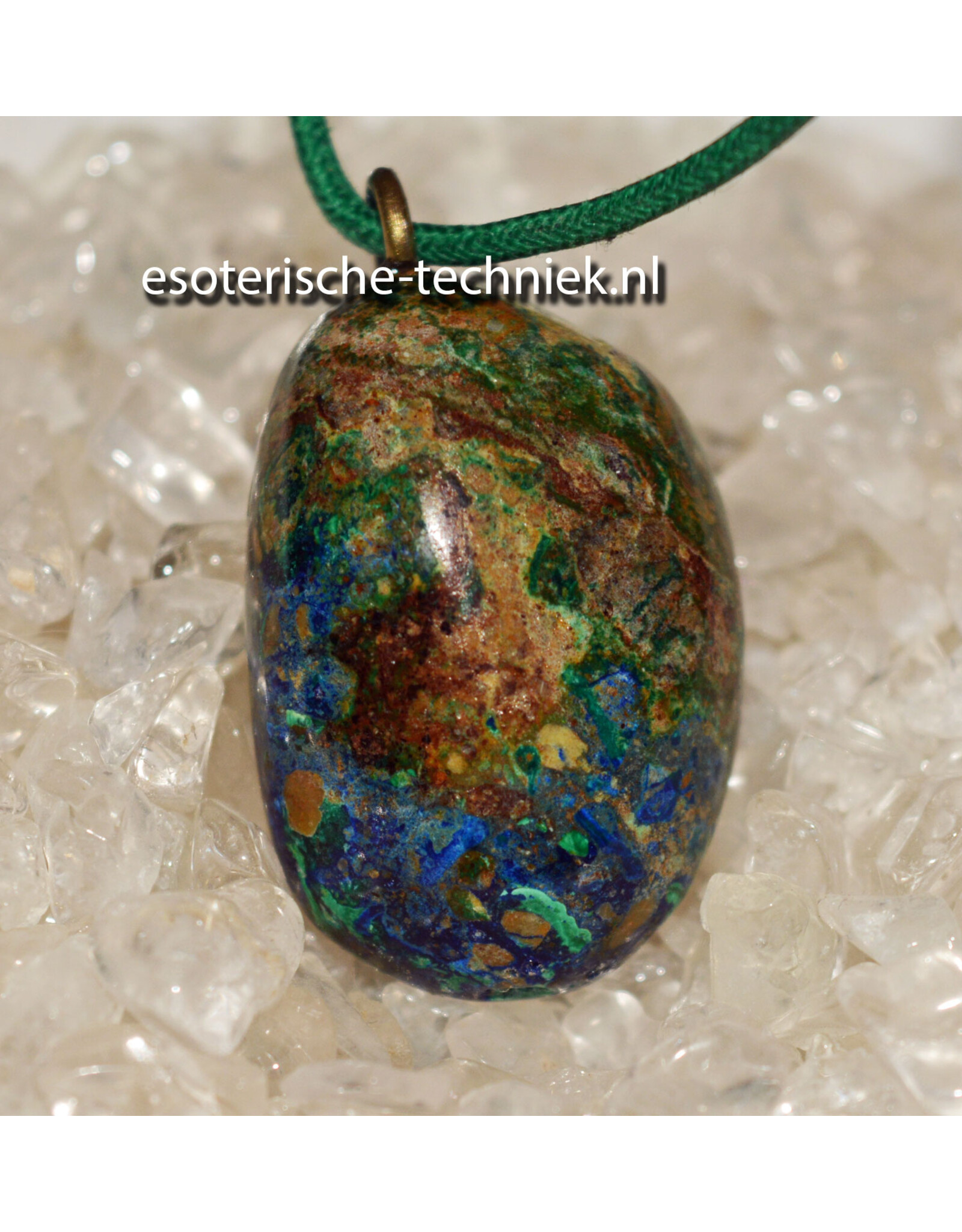Orgone Orgonite edelsteen hanger Azuriet Malachiet