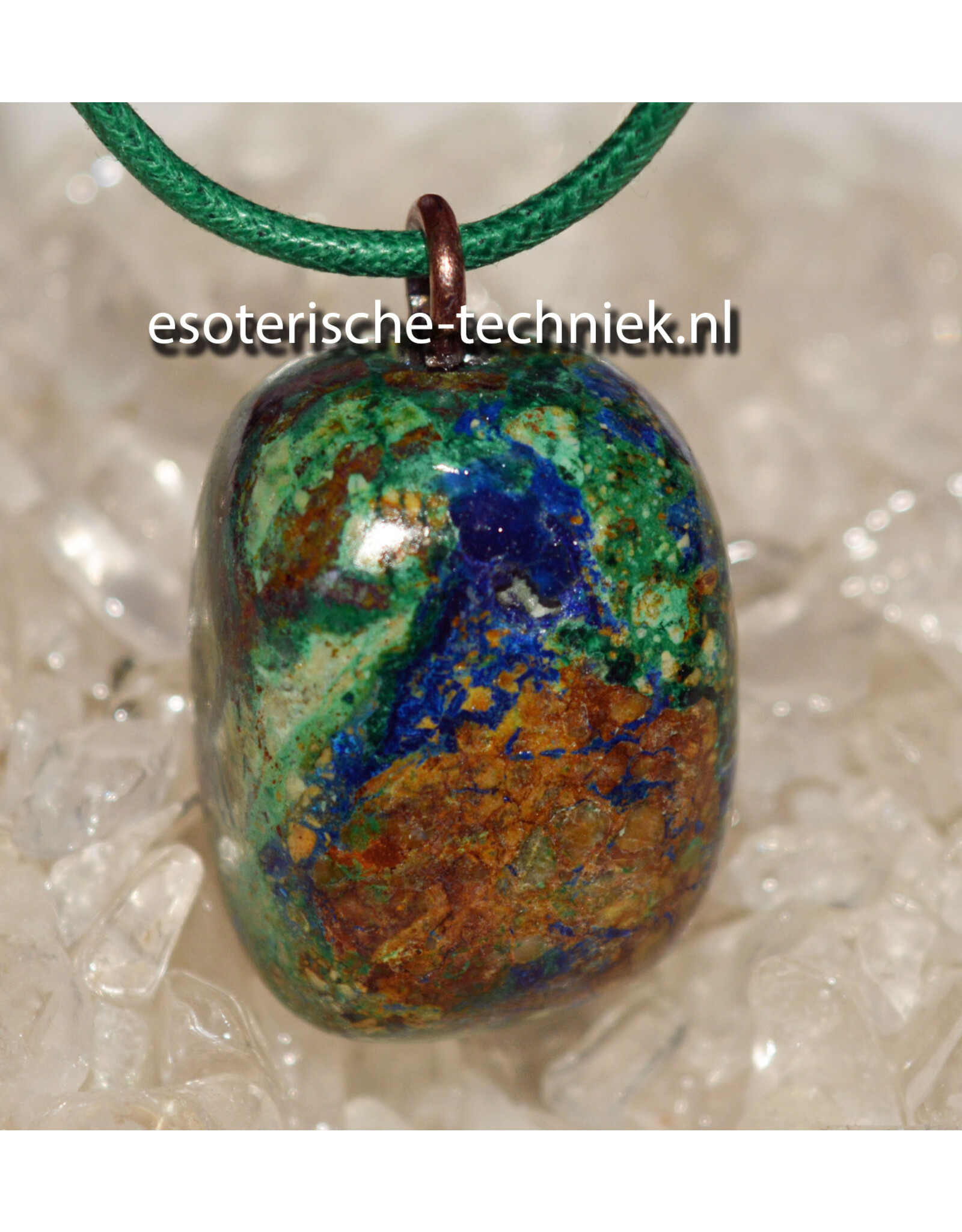 Orgone Orgonite edelsteen hanger Azuriet Malachiet