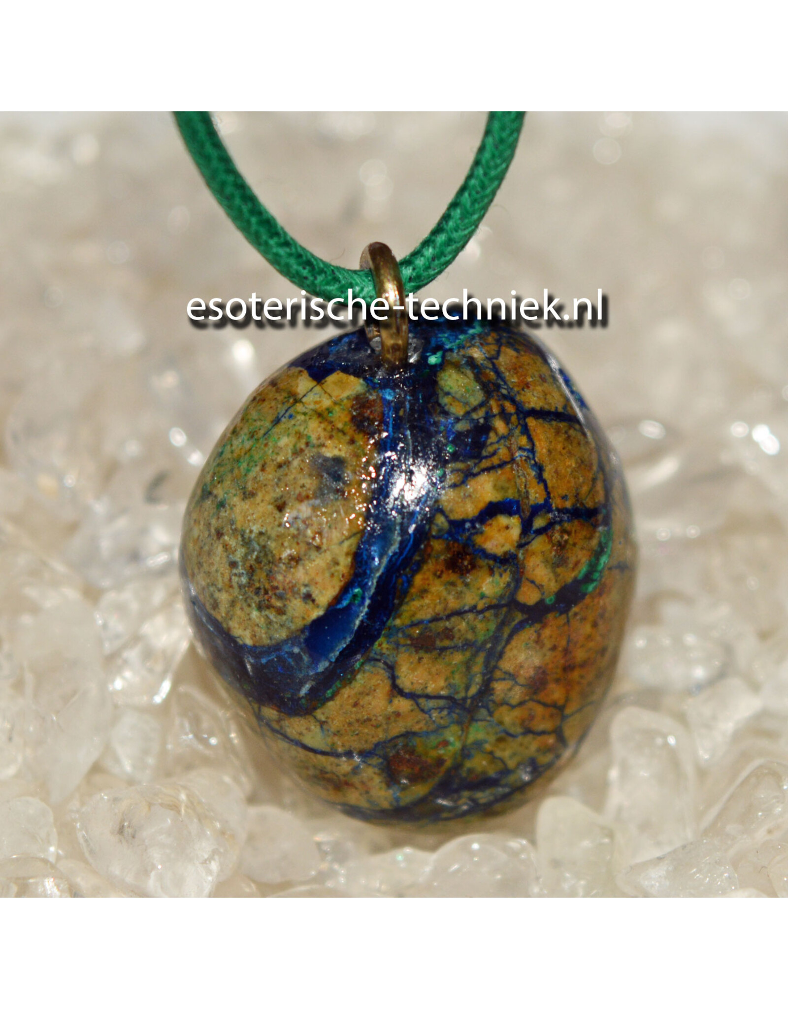 Orgone Orgonite edelsteen hanger Azuriet Malachiet