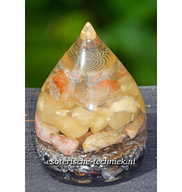 Orgonite cone Goud Topaas en Golden Healer