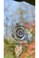 Orgonite Stralingswerende raamhanger met Golden Healer, Citrien en Shungite