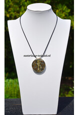 Amulet Sieraad van Sterling Zilver 925 met Preseli Bluestone (Stonehenge Steen), Pyriet en Shungite, Uniek Spiritueel Beschermingshanger