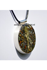 Amulet Sieraad van Sterling Zilver 925 met Preseli Bluestone (Stonehenge Steen), Pyriet en Shungite, Uniek Spiritueel Beschermingshanger