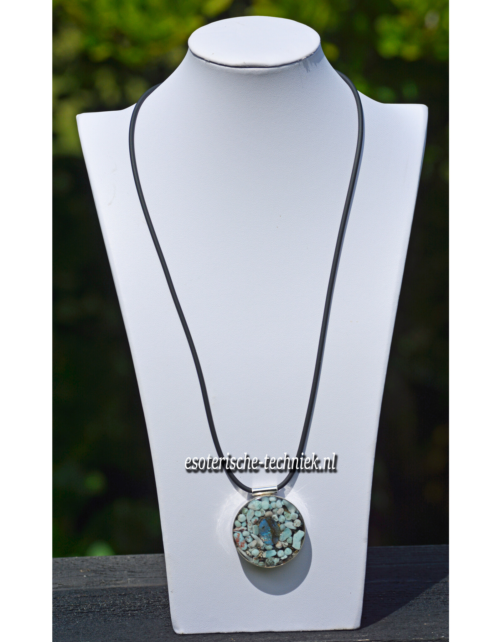 Orgone Orgonite sieraad Sterling Zilver 925 hanger Labradoriet en Larimar