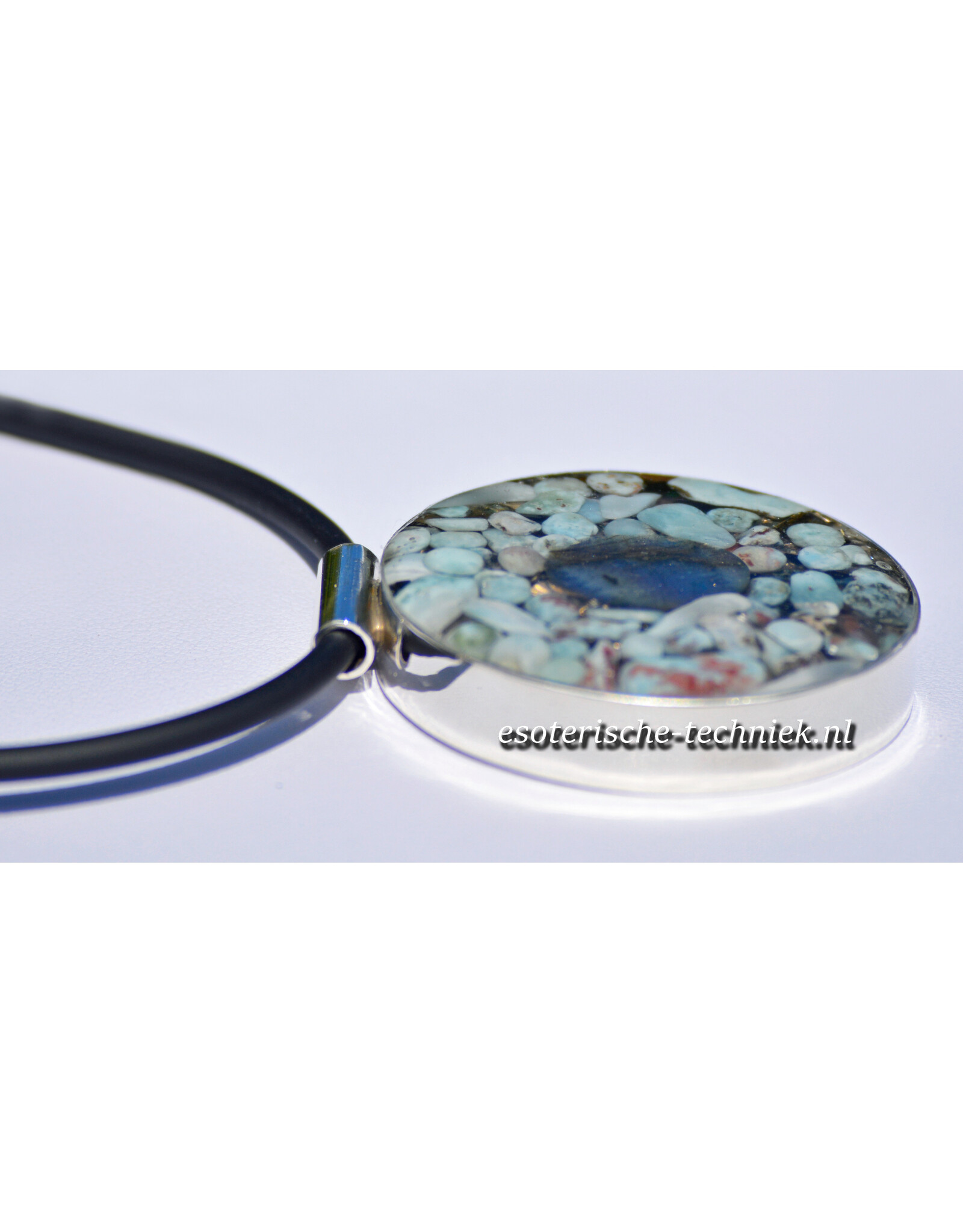 Orgone Orgonite sieraad Sterling Zilver 925 hanger Labradoriet en Larimar
