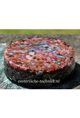 Orgonite Charging Disc Energy Plate with Tanzanite, Spinel, Pink Tourmaline and Shungite