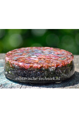 Orgonite Charging Disc Energy Plate with Tanzanite, Spinel, Pink Tourmaline and Shungite