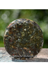 Orgonite Oplaadschijf  met Preseli Bluestone /Stonehenge steen, Lakelandite en Shungite Orgonite Oplaadschijf  met Preseli Bluestone /Stonehenge steen, Lakelandite en Shungite