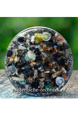 Orgonite Oplaadschijf Arkansas kristal, Shungite  en de Flower of Life
