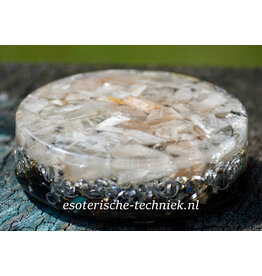 Peach Selenite Orgonite Charging Disc
