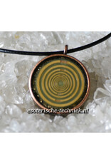 Orgone orgonite 24k vergulde MWO hanger met diverse kristallen en mineralen