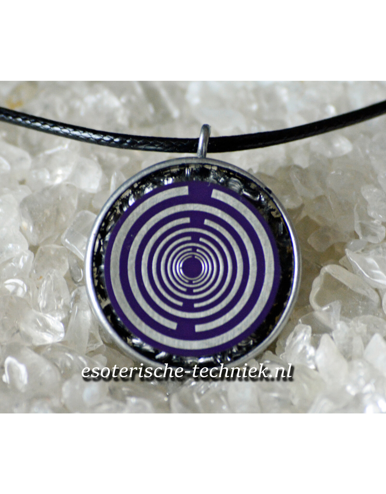 Orgone orgonite 24k vergulde MWO hanger met diverse kristallen en mineralen