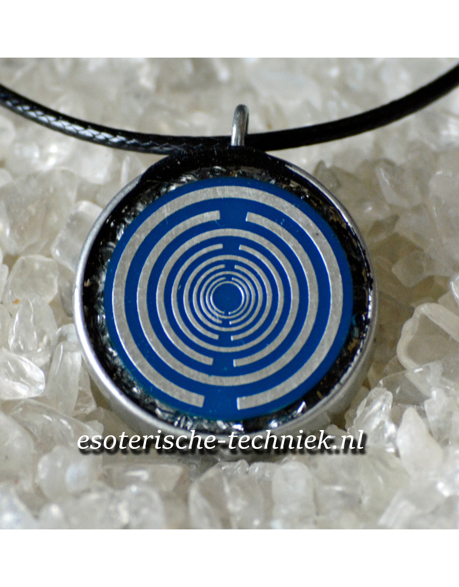 Orgone orgonite 24k vergulde MWO hanger met diverse kristallen en mineralen