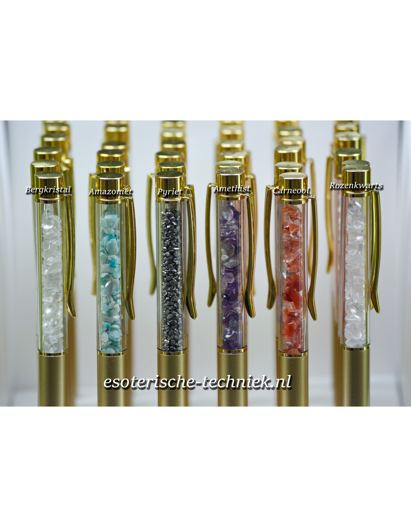 Goudkleurige Edelsteenpen, schrijf met Kracht & Inspiratie