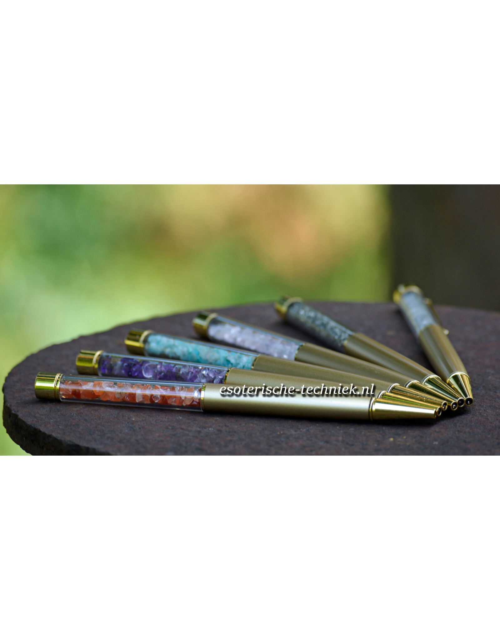 Goudkleurige Edelsteenpen, schrijf met Kracht & Inspiratie