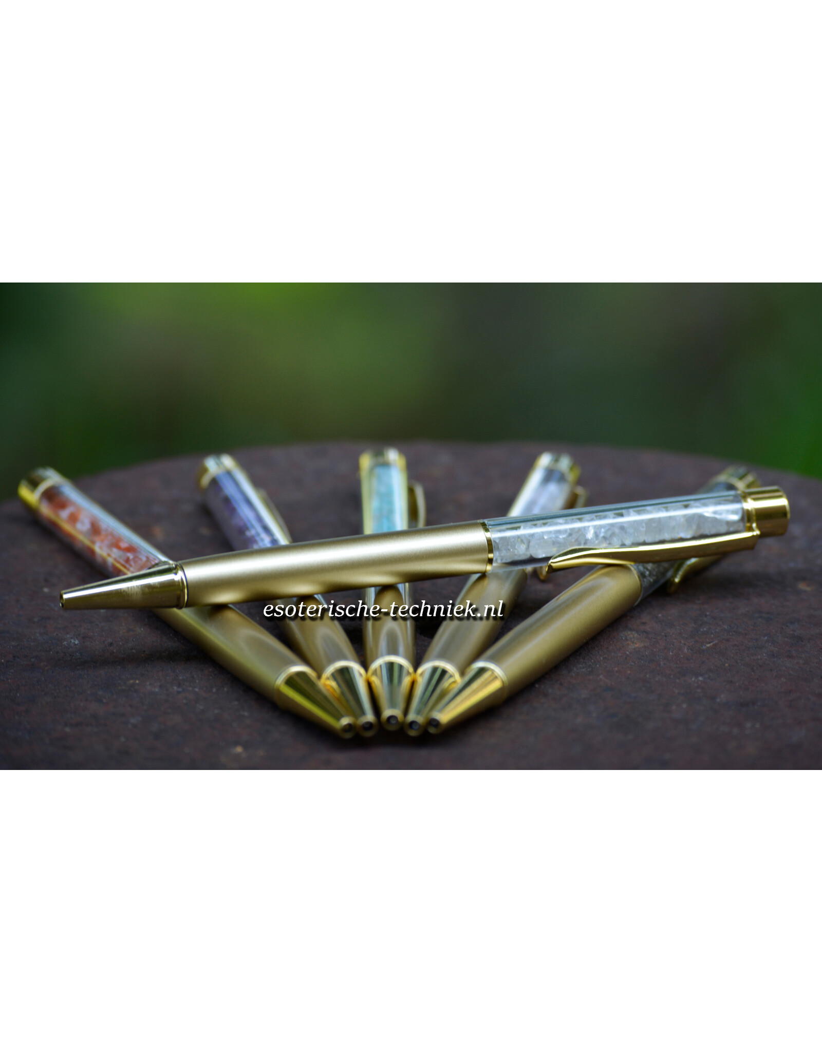 Goudkleurige Edelsteenpen, schrijf met Kracht & Inspiratie