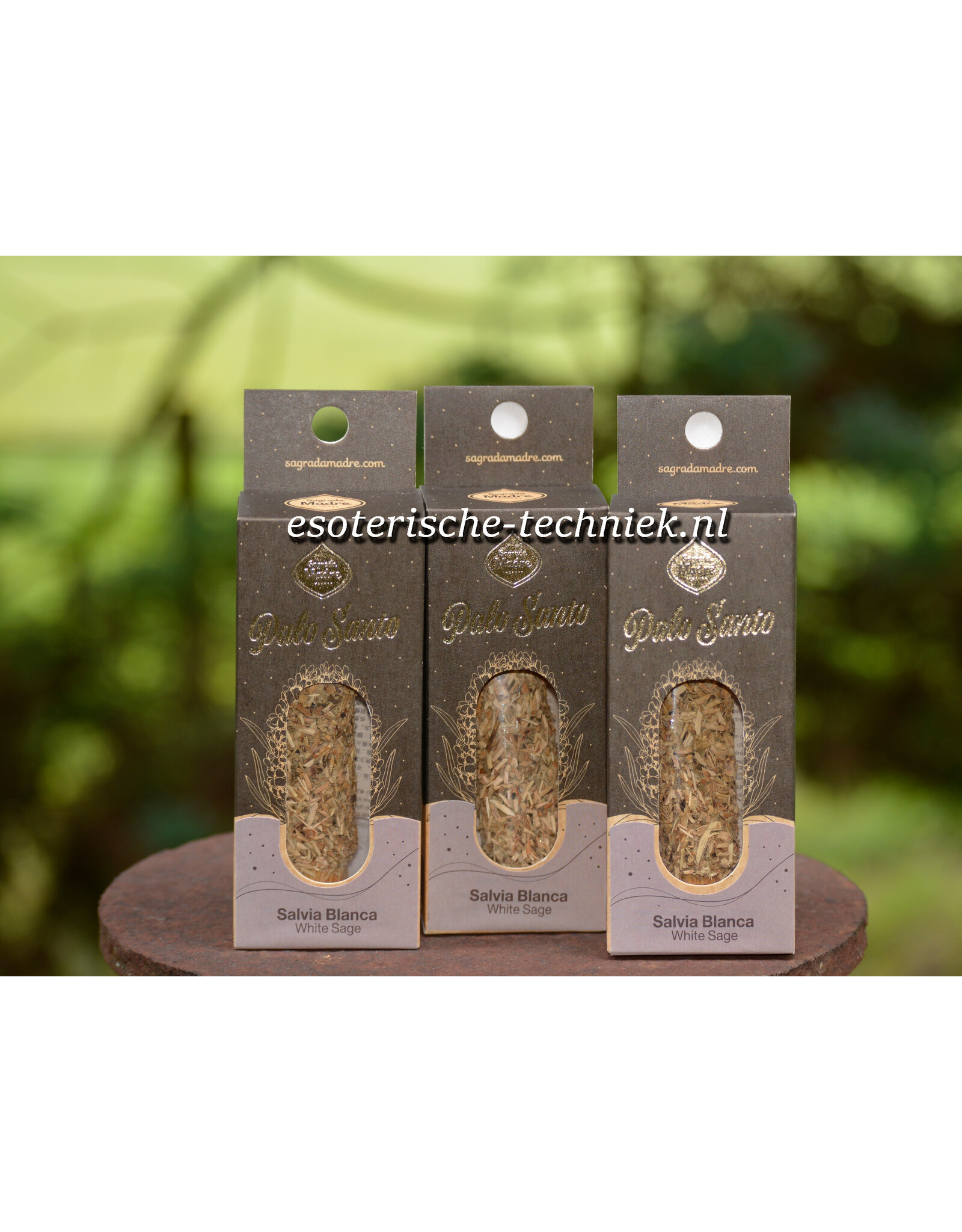 Wierook stokje Sagrada Madre met Palo Santo en witte Salie