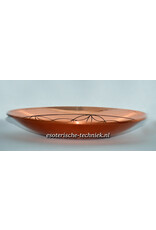 Koperen schaal met gegraveerd Flower of Life.