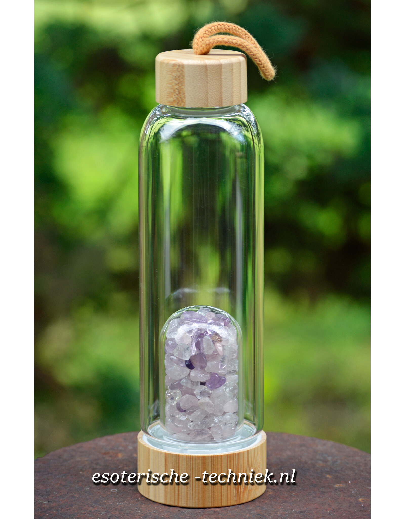 Waterfles met Edelstenen Gouden Driehoek