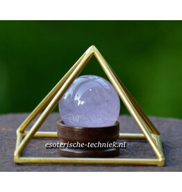Edelsteen bol Amethist met piramide
