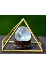 Edelsteen bol Bergkristal in combinatie met een  Piramide