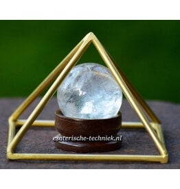 Edelsteen bol Bergkristal met piramide