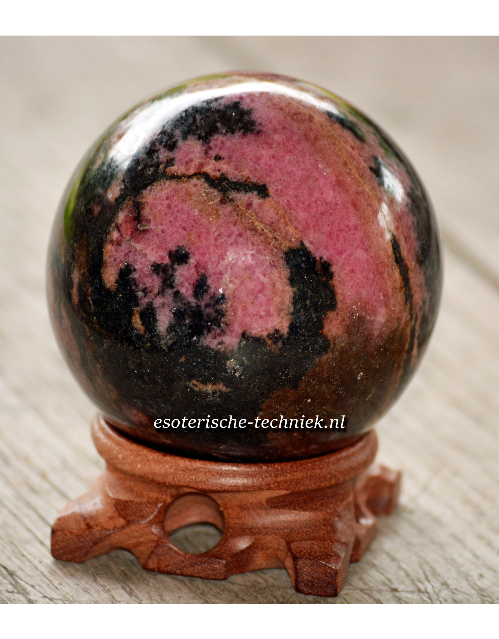 Edelsteen bol of Sphere Rhodoniet
