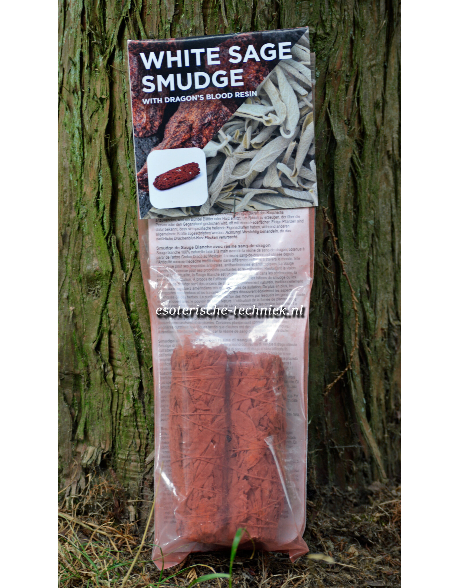 Witte Salie smudge met Dragon's Blood hars