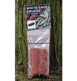 Witte Salie smudge met Dragon's Blood hars