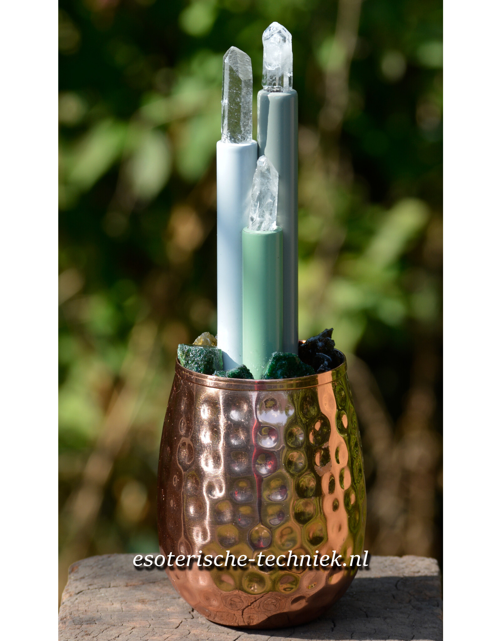 Orgone Chembuster met Fuchsiet, Stralingsbescherming & Energieherstel met Labradoriet en Shungite