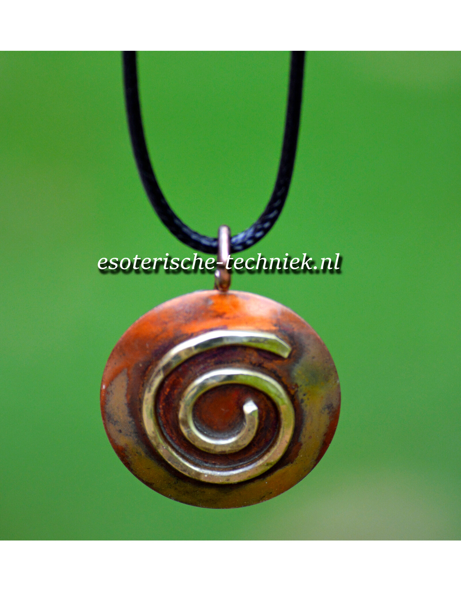 Orgonite Power Spiral Pendant and Sacred Crystals