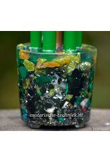 Orgon Malachiet Chembuster met Groene Opaal, Azeztuliet en Shungiet