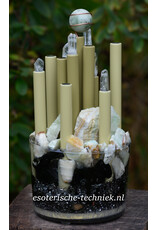 Orgon energie generator met dubbele vortex Viso Calciet, Regenboog Calciet en Shungite