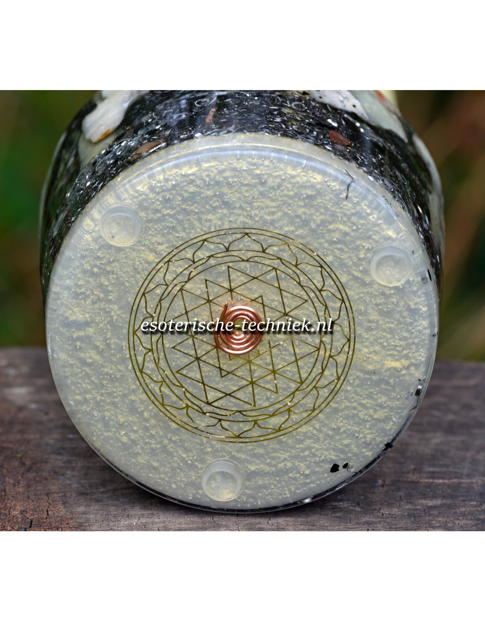 Orgon energie generator met dubbele vortex Viso Calciet, Regenboog Calciet en Shungite