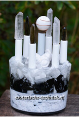 Orgon Energie Generator met Shungite, Sneeuwvlok Obsidiaan, witte Calciet, Fairy Stone  en Seleniet